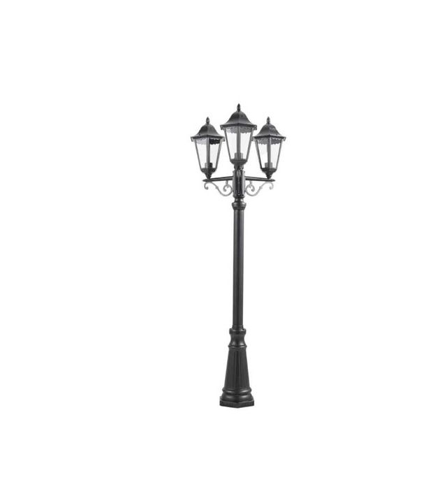 Stalp Iluminat Ornamental Decorativ Exterior Metalic Casa Gradina 3 x E27 Felinare Stradal Alee Inaltime Reglabila Max 225cm + LIVRARE GRATUITA BV