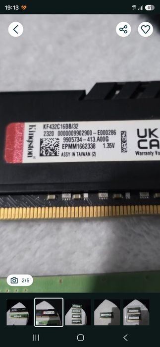 32gb DDR4 frecventa 3200mhz Kingston Fury Beast