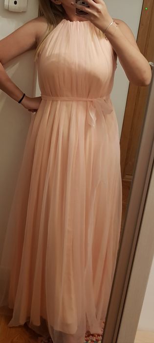 Rochie lunga Poema roz