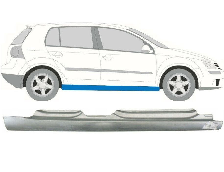 Prag VW Golf 5 (1K), 10.2003-05.2009, model Hatchback 5 Usi, Klokkerholm, partea dreapta, protectie
