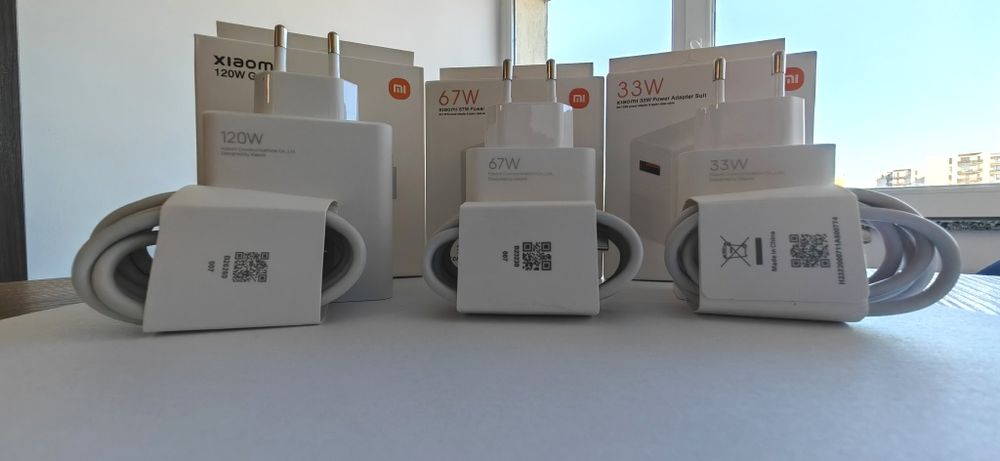 Kit Încărcător xiaomi 120w + Cablu 6 amperi, turbo charge