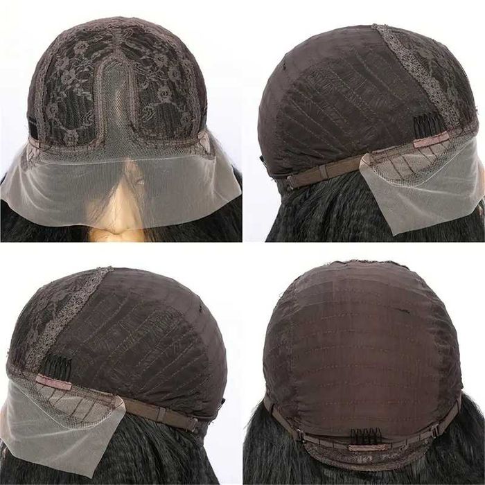 Елегантна черна права перука 70 см с Lace Front дантелен път LACE FRONT - 13×4×1