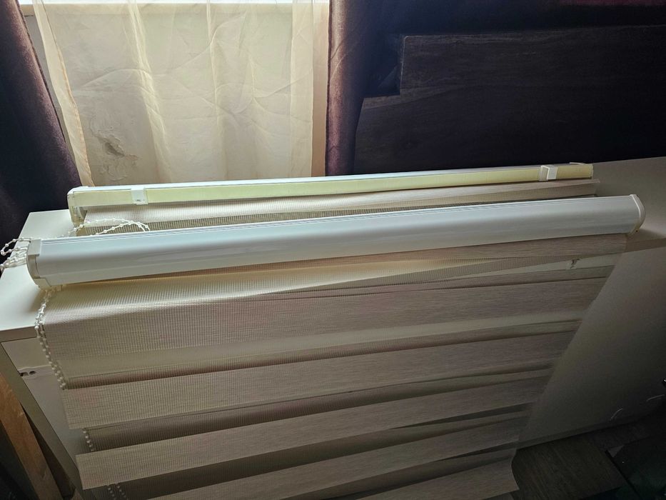 Jaluzele rolete set de 2 Bej inchis 170 lungime 85.5/81.5 latime