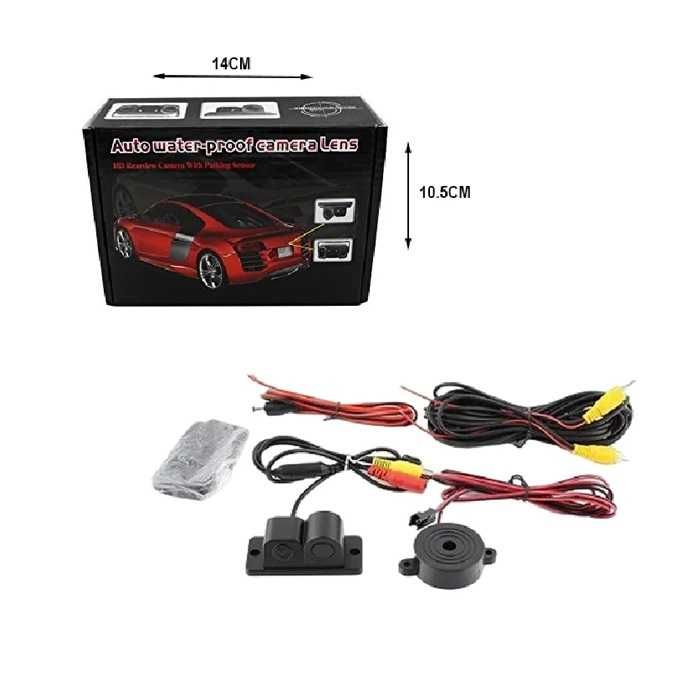 Камера за обратно виждане + Паркинг сензори 3-в-1  алармен сигнал