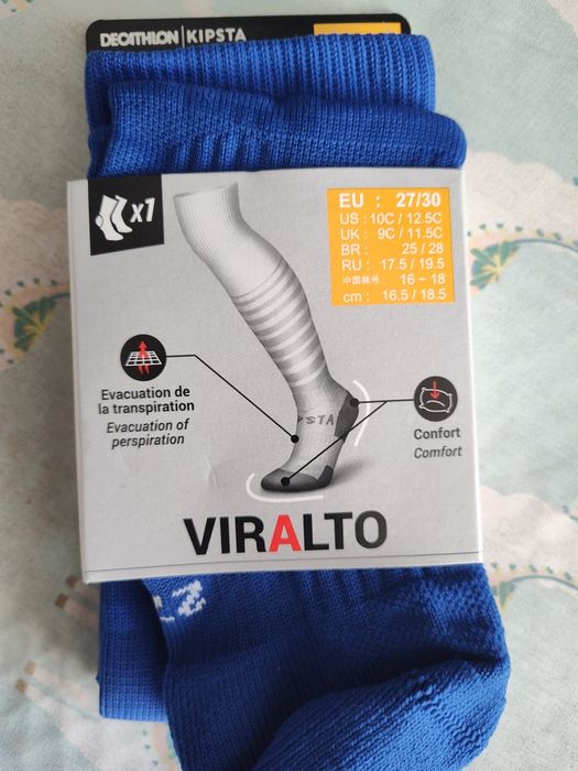 Jambiere Fotbal Albastru Copii, mărimea 27-30 + albe, mărimea 31-34