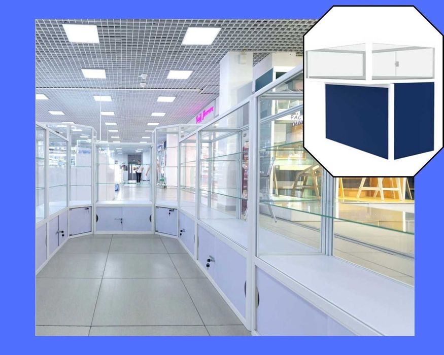 Прилавок витрина, стеклянная, metal oynaly vitrina va prilavkalar