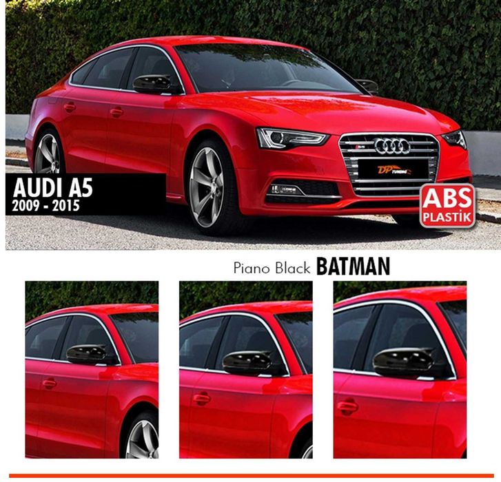Капаци за огледала Batman Батман за AUDI A3 A4 B6/7 A5 A6 C6 черен лак