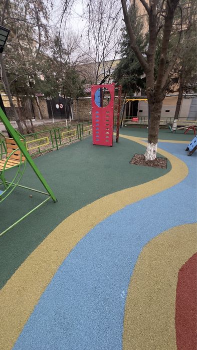 Резиновое покрытие для детских площадок