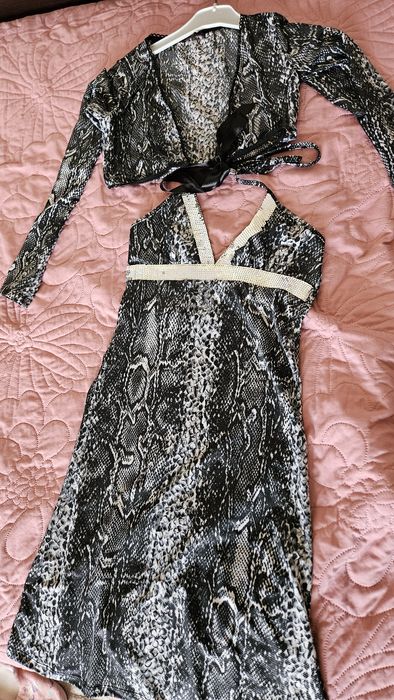 Рокля сива С размер