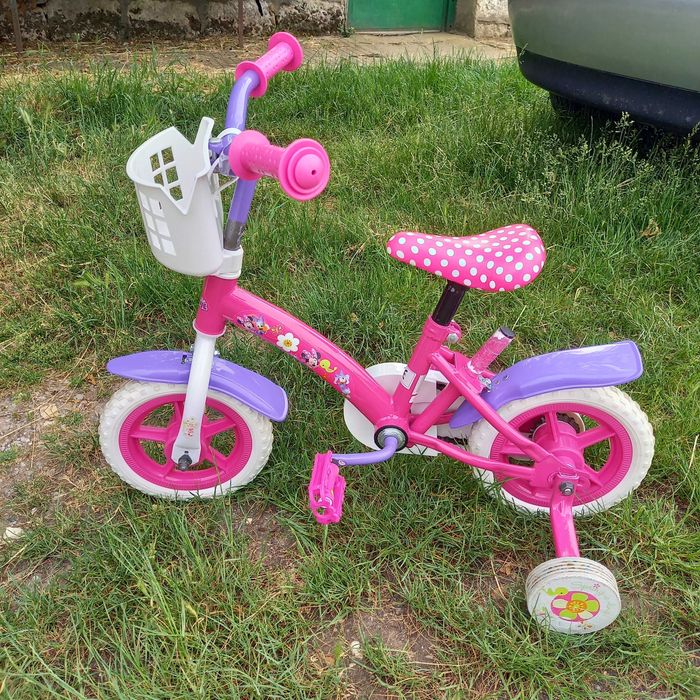 Детски велосипед с родителски контрол Мини Маус 10"