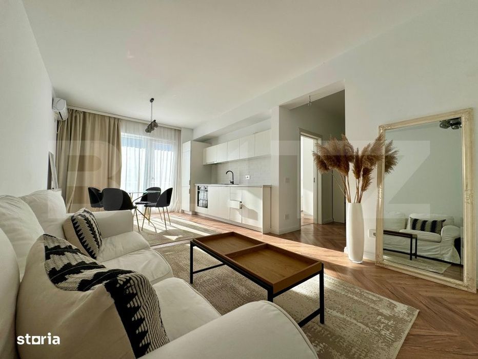 Apartament 2 camere, bloc nou, semidecomandat, Prima Onestilor