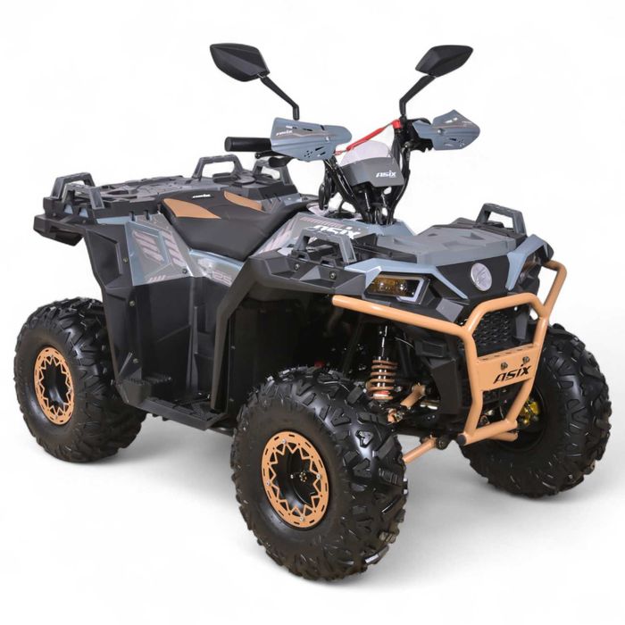 Atv copii Asix Grizzly 125cc, roti 8 inch, 1+1 viteze, culoare gri/maro