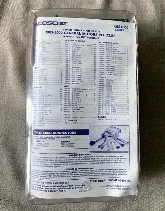 Scosche Stereo Kit GM1503W cu finisaj woodgrain GM 1982-2002