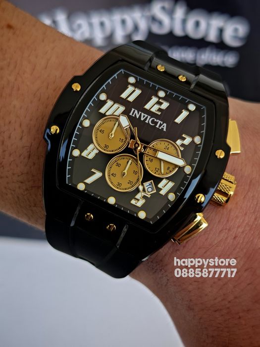 INVICTA Ghost black/gold 47 mm, Инвикта нов ръчен часовник