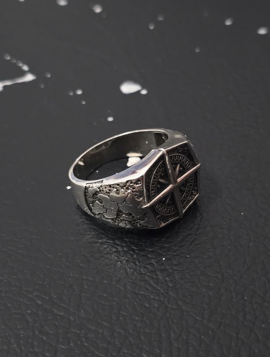 Inel Argint 925 Model Busolă / Signet Ring - Design Vintage