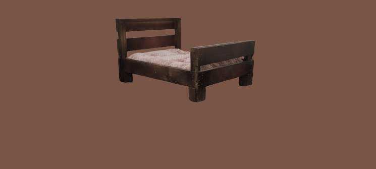 Дървено легло за коте и куче Легло от дърво за кучета и котки