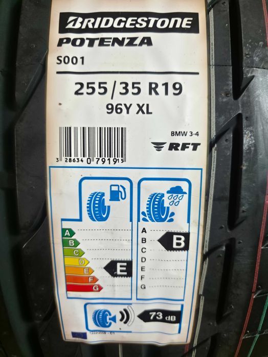 anvelope de vara - 255/35/19 - bridgestone - noi oem bmw rft 2020