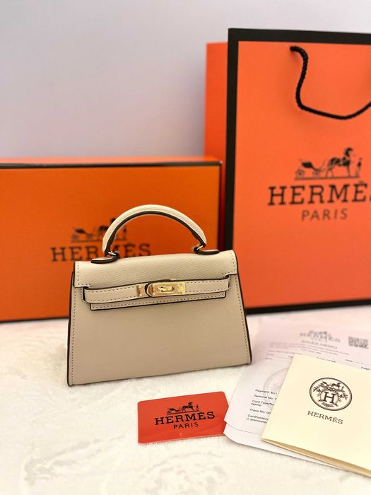 Geantă/Poșetă Hermes Kelly Epsom Bej 19x13x7