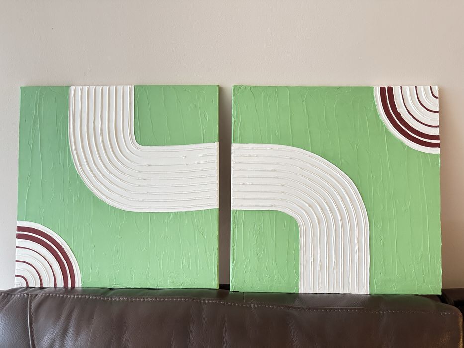 Комплект 2 бр. картини текстура ръчна изработка