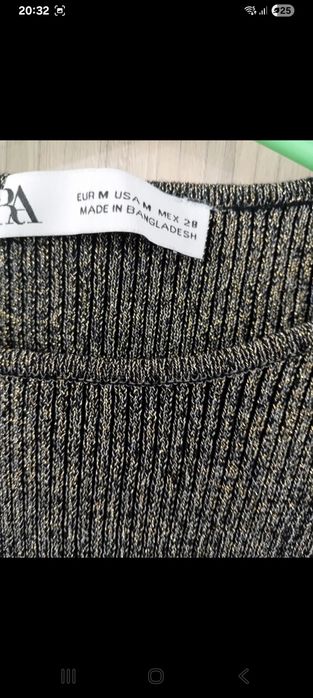 Bluza Zara scurta/top tricot cu maneca lunga