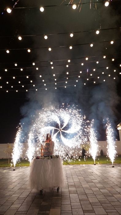 Fum greu artificii tip vulcan gheata carbonică cabina foto