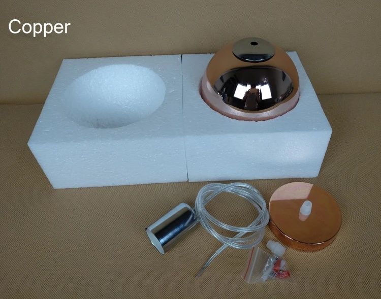 Два дизайнерски пендела тип Tom Dixon – Медна сфера (25 см)