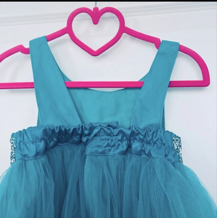 Rochie din tul fetite , verde 92-98 cm ( 24-36 luni)