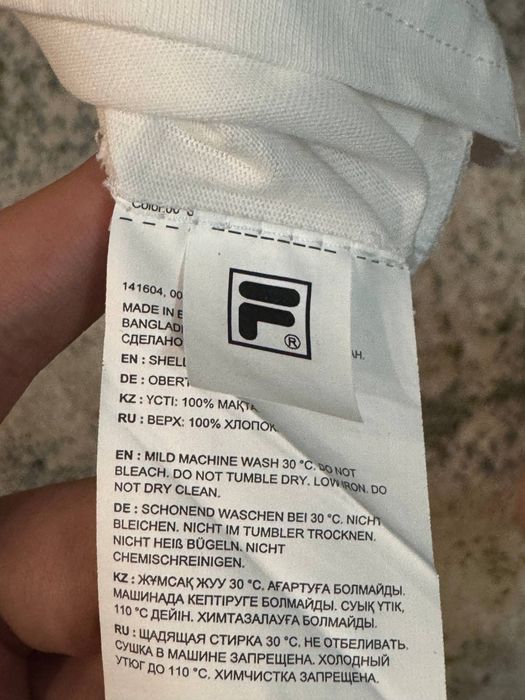 Белая футболка Fila