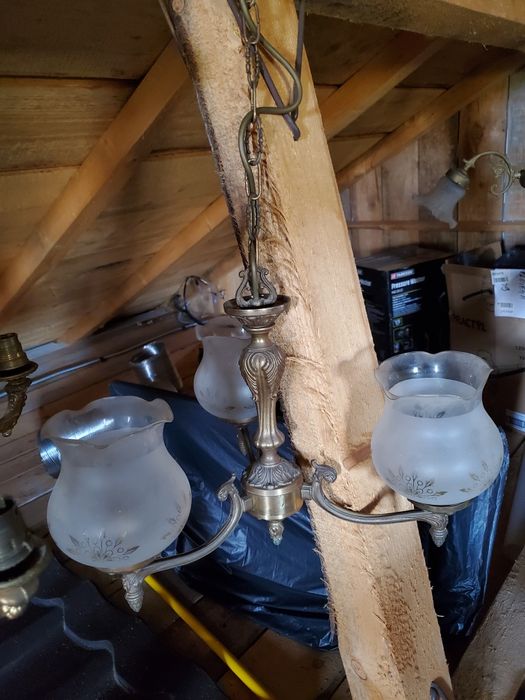 Lustra candelabru, aplice, obiecte decor vintage din bronz  masiv