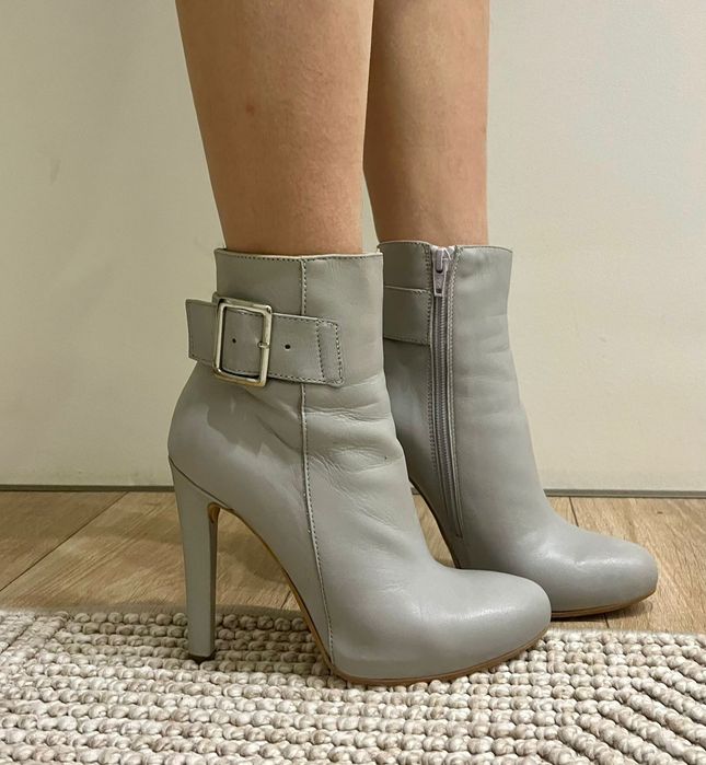 Ботильоны кожаные