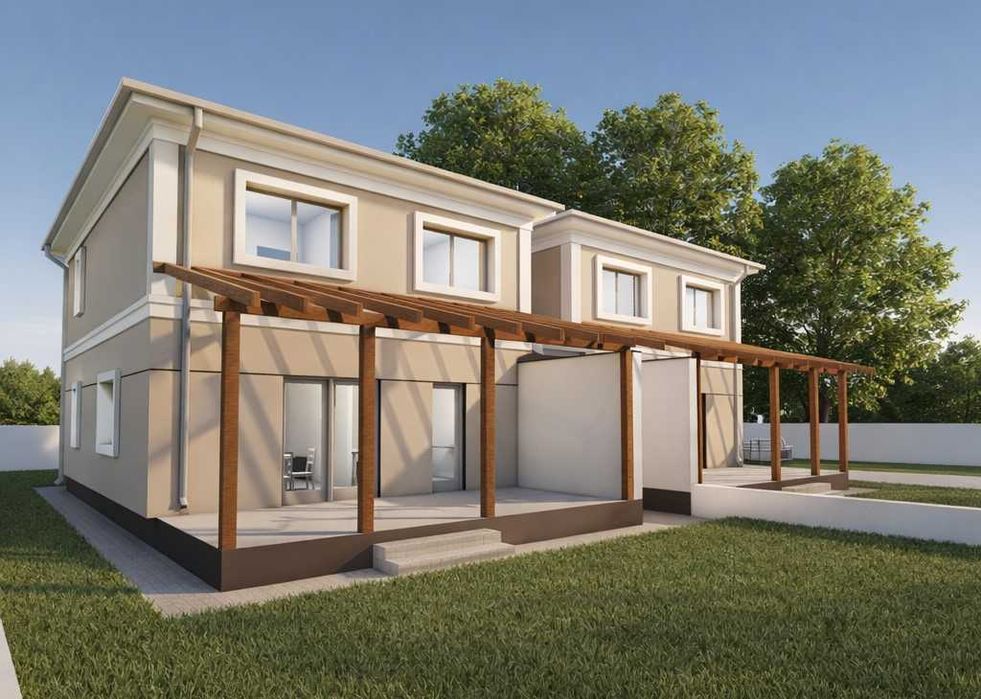 Duplex cu 4 camere despartit prin camera tehnica in Mosnita Noua