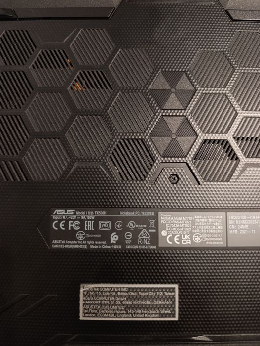 Laptop Gaming ASUS TUF F15 FX506HCB | RTX 3050, Mentenanță la zi (Pastă+Curățare)