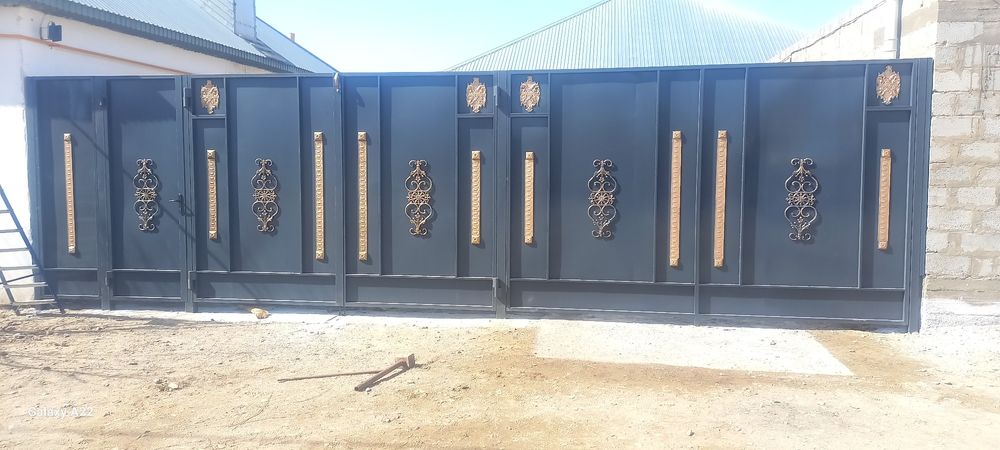 Покраска вароты дверы навесы