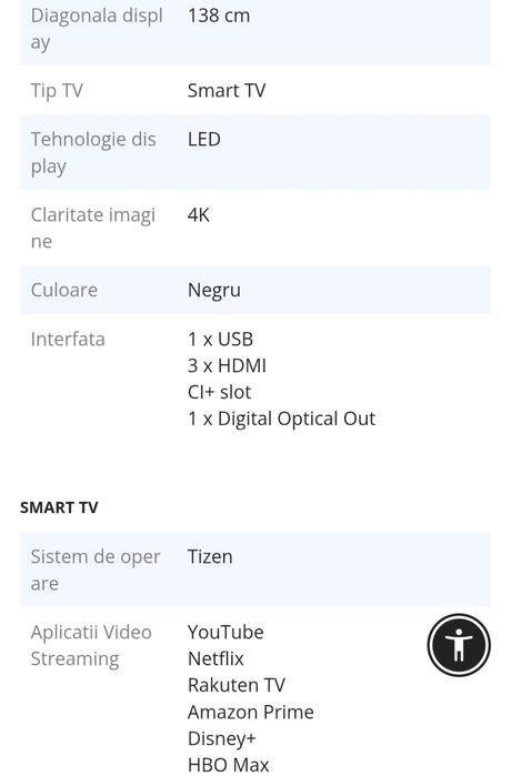 Vand Tv samsung smart Uhd 138cm