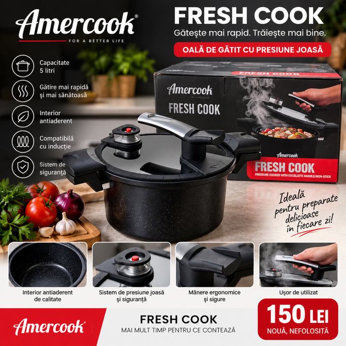 Oală de gătit sub presiune joasă AMERCOOK