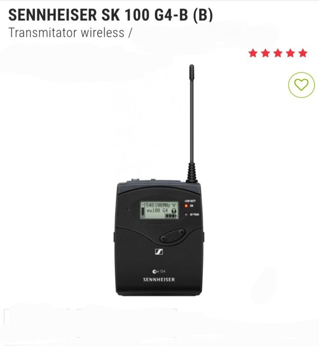 Set lavaliera și reciever sennheiser sk100 g4