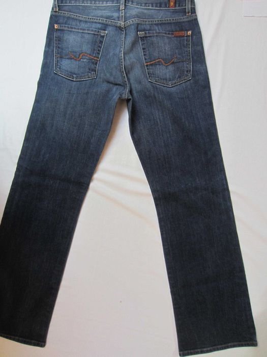 Blugi 7 For all Mankind, W33 L32, Talie=82cm, Lung=104cm, usor evazati