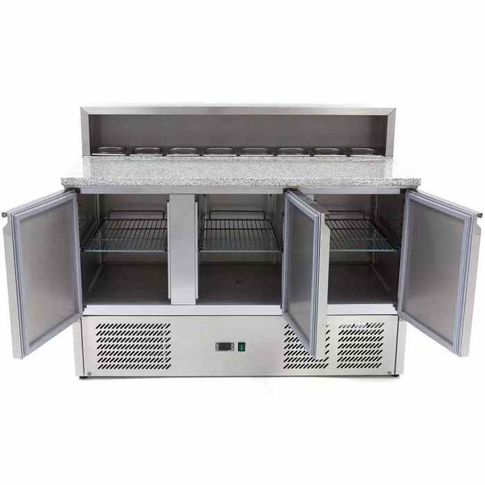 Masa rece-frigorifica refrigerare,pentru pizza & fast-food,cu 3 usi