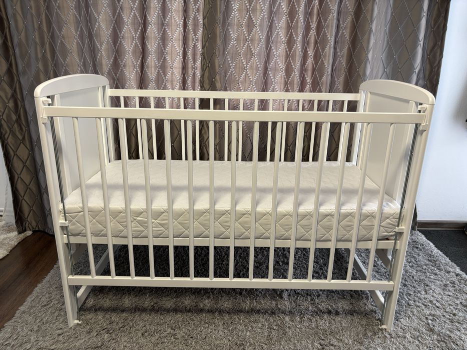 Patut din lemn bebe, 120x60 cm BabyNeeds