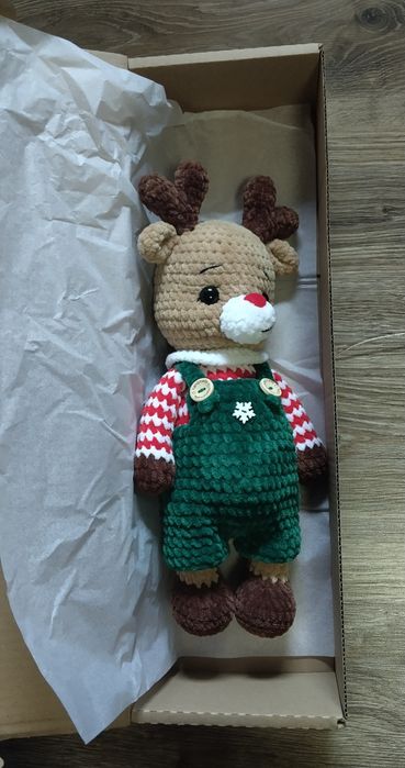 Плетени коледни еленчета