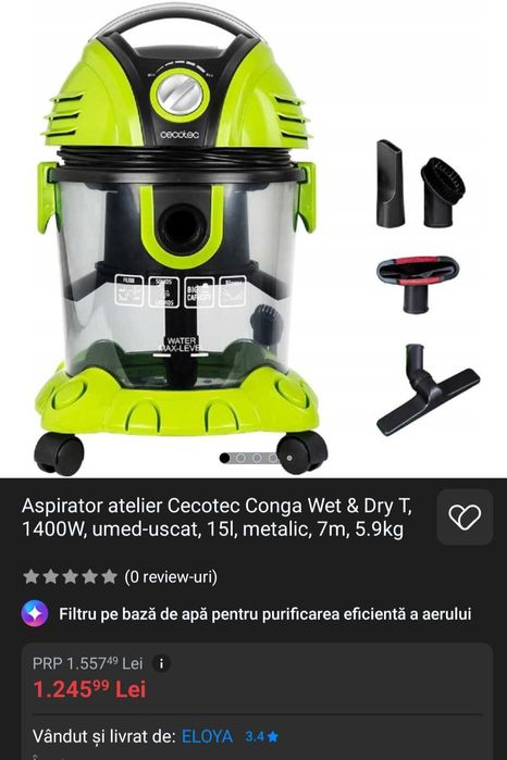 Aspirator Cecotec umed/uscat