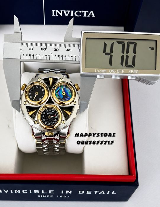 INVICTA Cerberus Silver/Gold 47 mm, Инвикта нов мъжки часовник