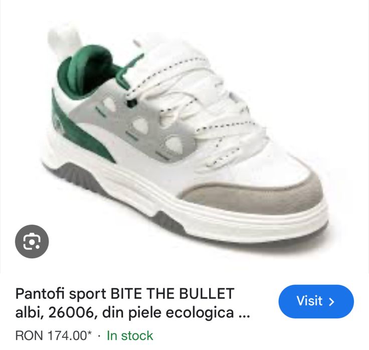 Pantofi sport BITE THE BULLET albi marime 41