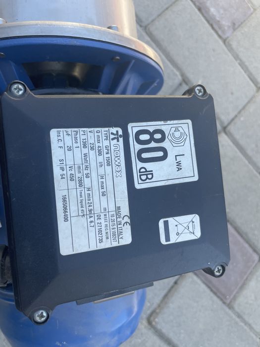 Pompă de suprafață profesională din INOX - Nowax GPN 1500 (1390W, Debit mare)