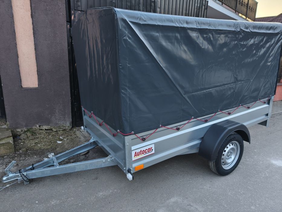 Remorca de vanzare 750kg,nouă,nr.rosii,carte RAR