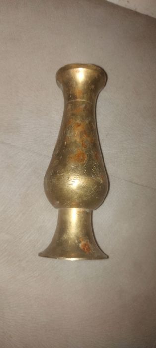 Стара медна тава плюс малка тава и 2 бр бронзови свещници,