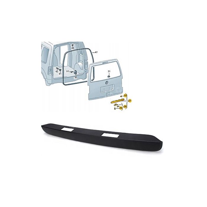 Лайстна с отвори за подсветка за регистрационен номер за VW Caddy