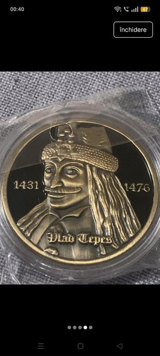 Medalie capsulată Vlad Tepes 1431-1476