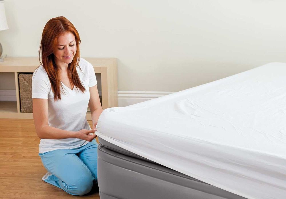 Надуваем матрак легло Intex Prime Comfort Elevated 152х203х51см