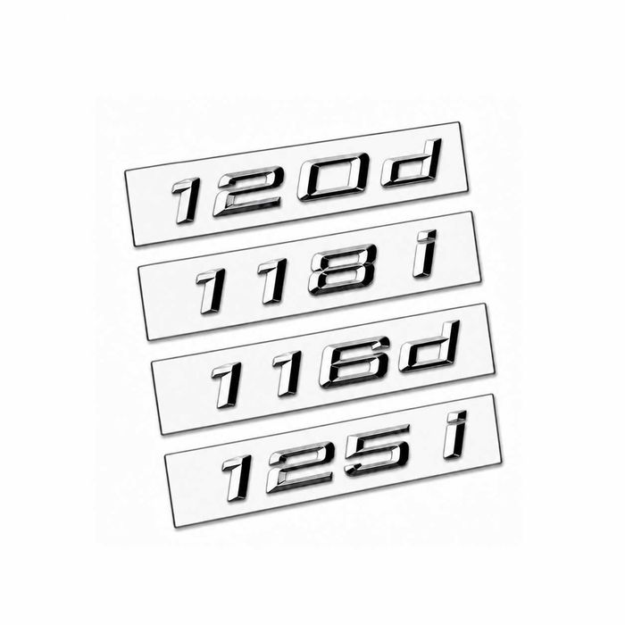 Embleme BMW Seria 1 emblema sticker stema scris ornament 116d 116i 118d 118i 120d 120i 125d 125i 135i